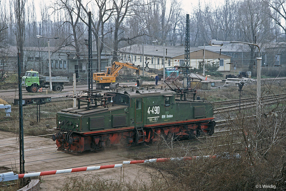 BKW Deuben 4-490 am 19.03.1991 in Deuben. (Foto: Ingmar Weidig)