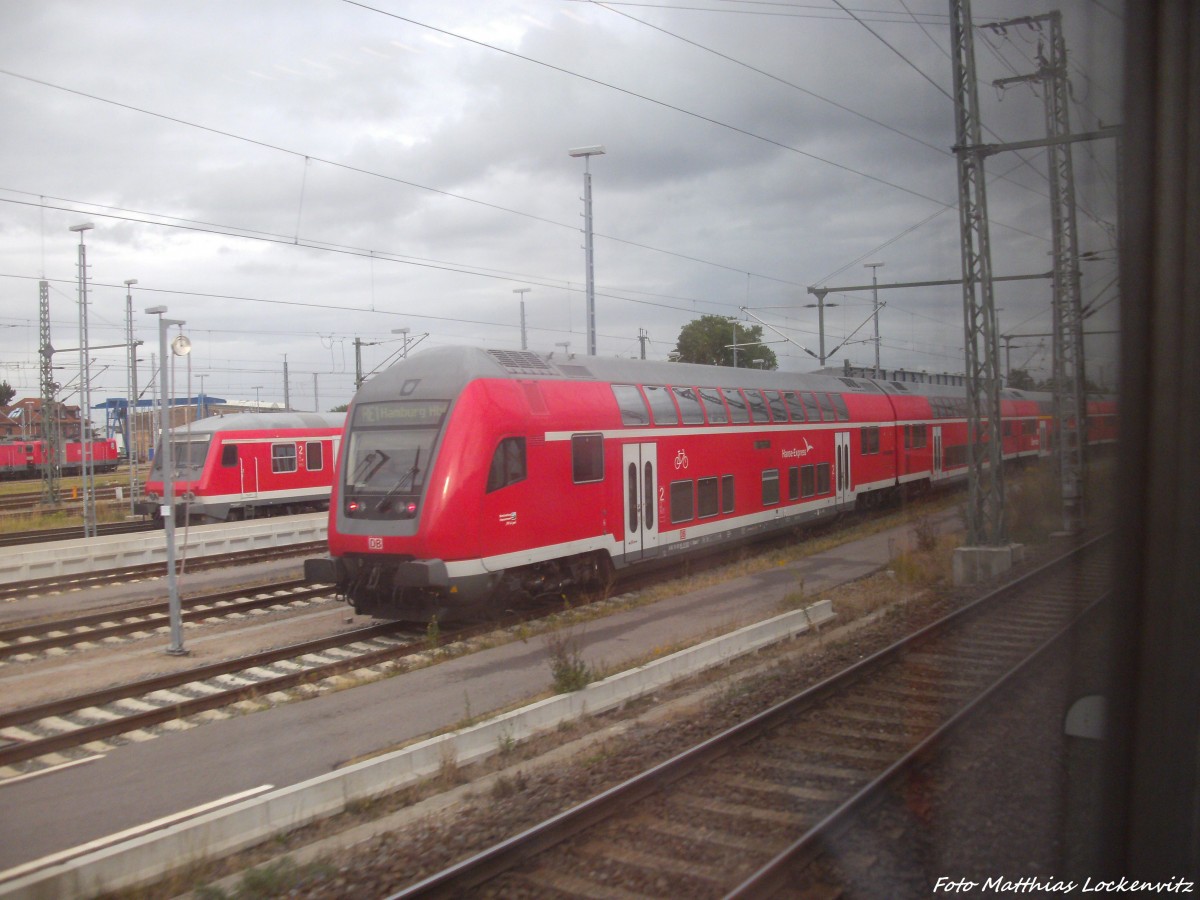 Blick auf das BW Rostock ausm IC2216 am 1.9.13