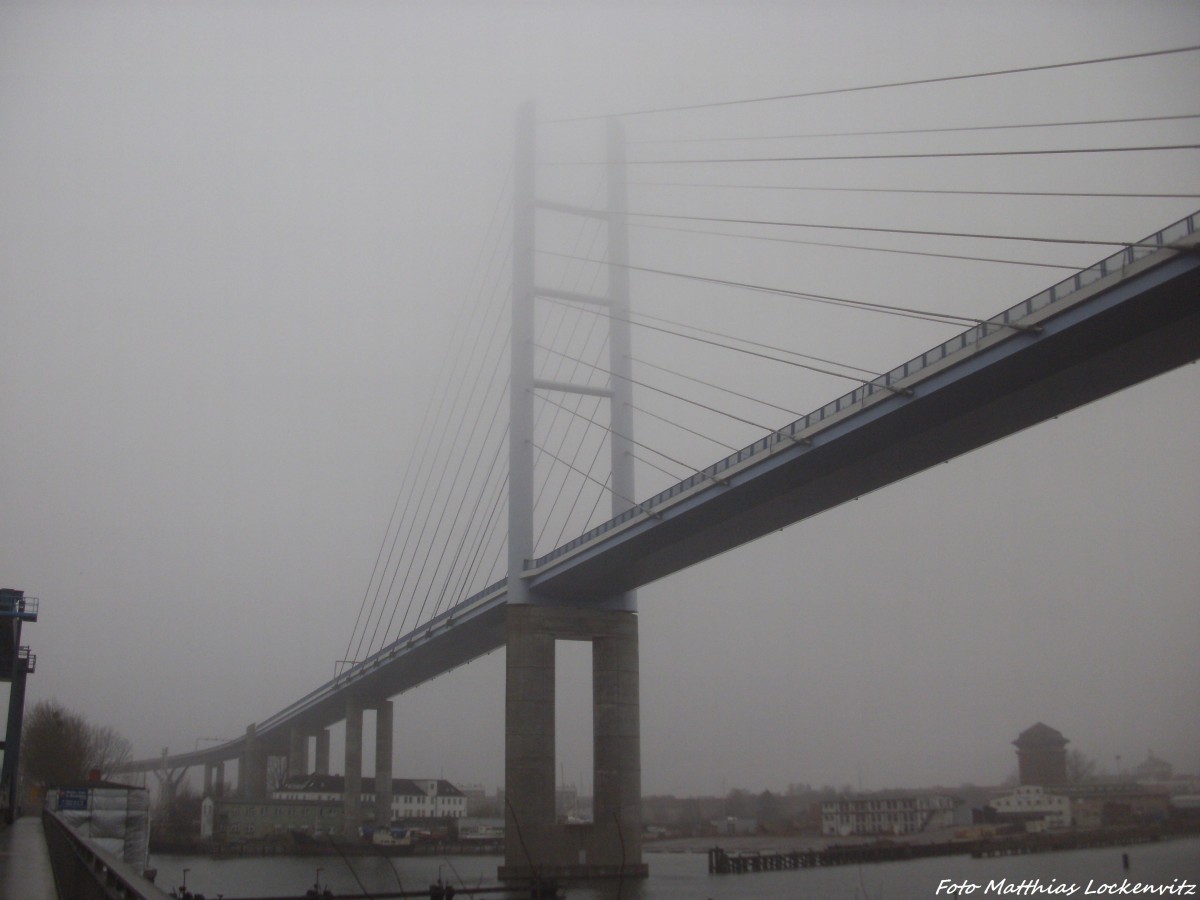 Blick auf Die Rügenbrücke am 10.12.13