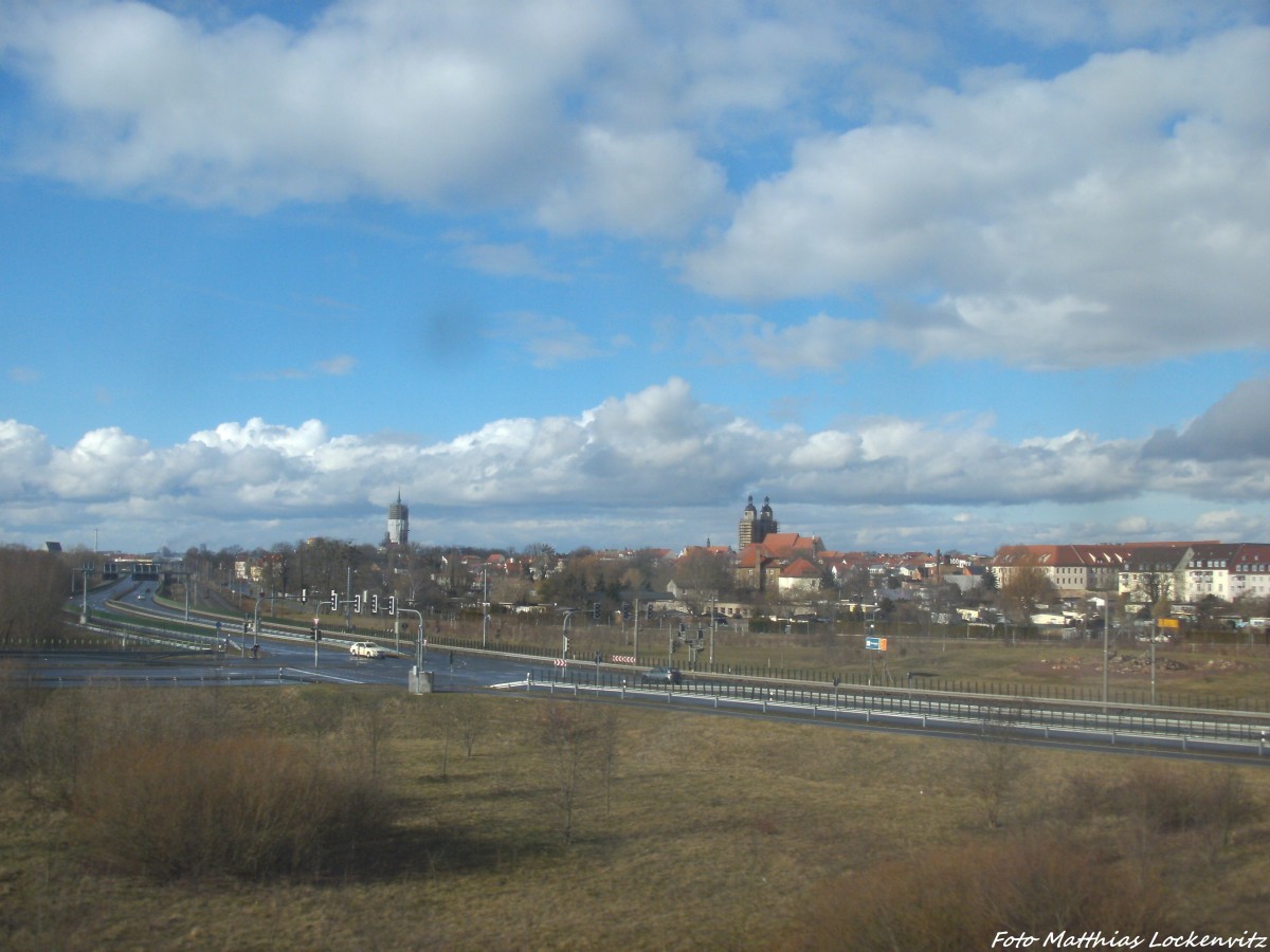 Blick auf Lutherstadt Wittenberg am 16.2.14