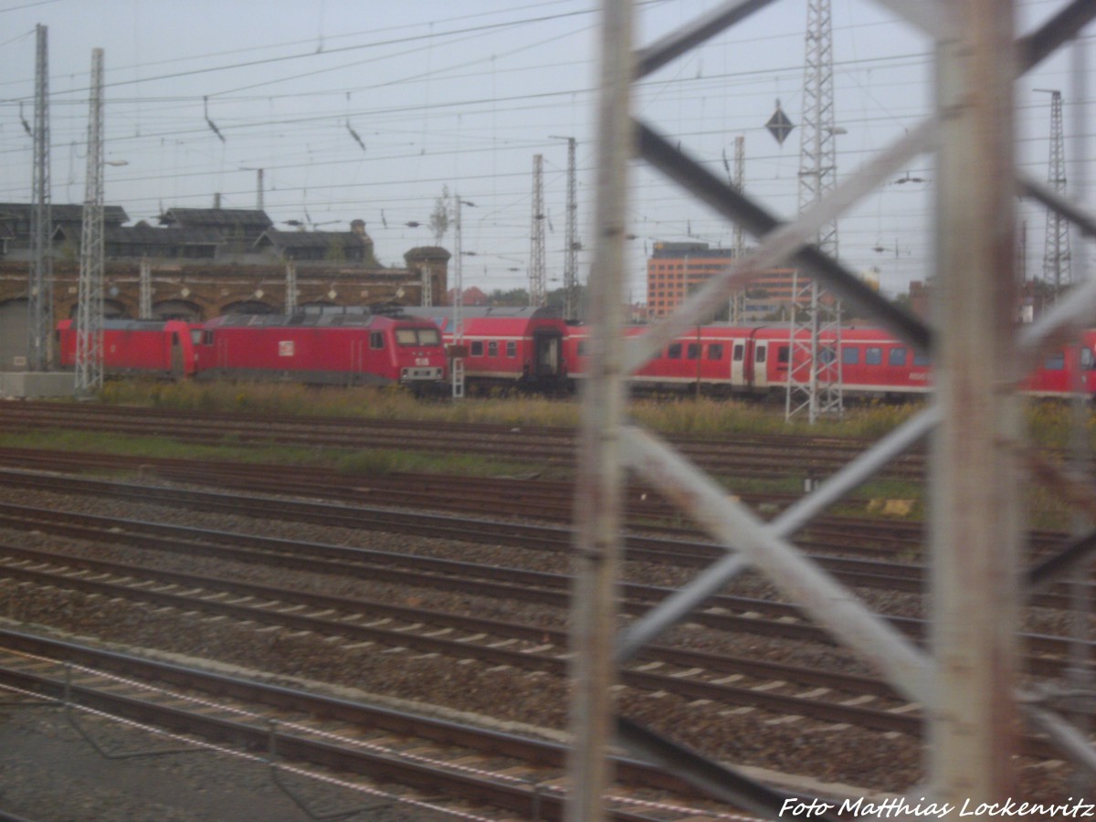 Blick auf die MEG Lok in Halle (Saale) Hbf am 8.9.14