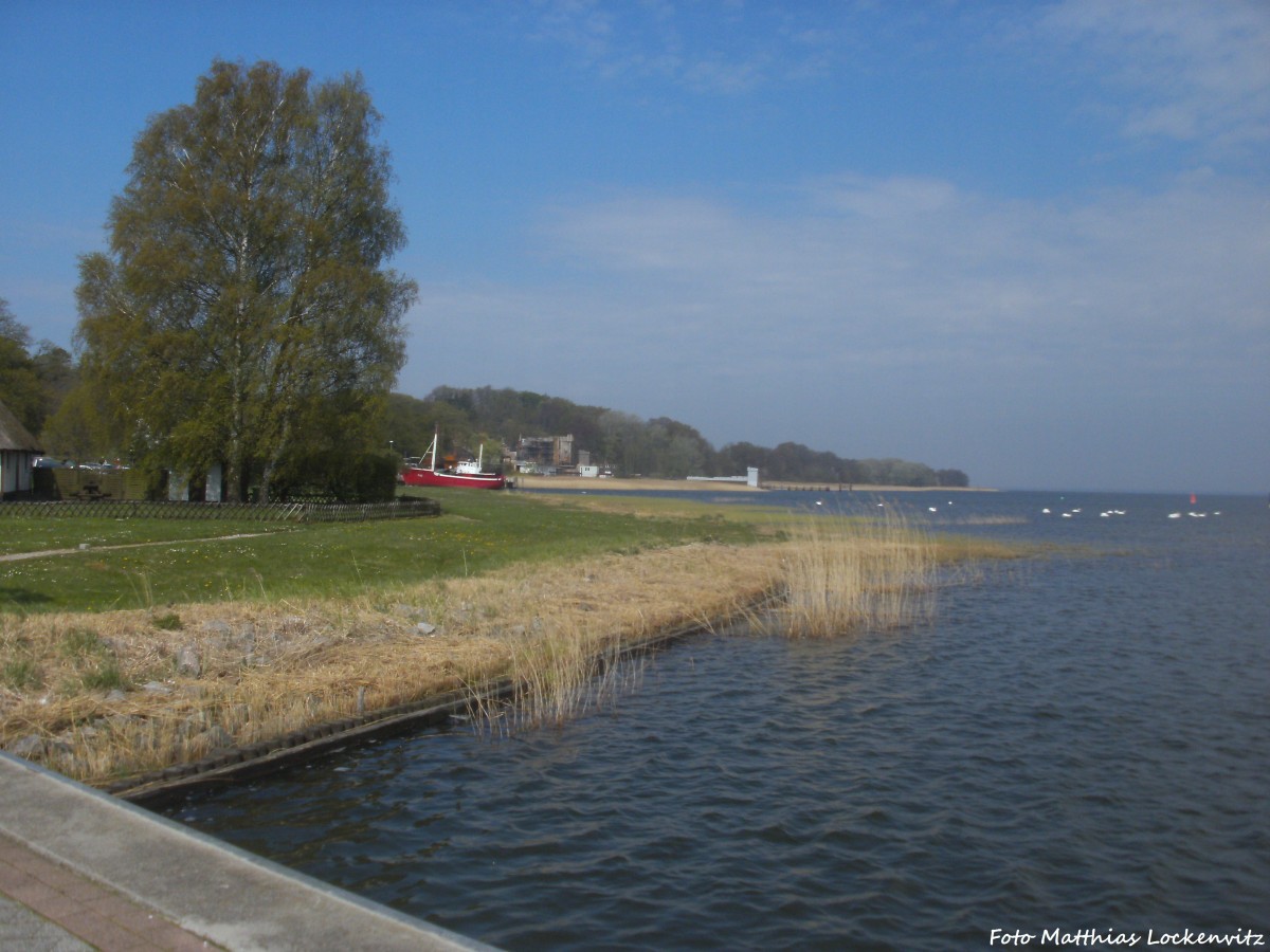 Blick vom Hafen auf die Näturbühne in Ralswiek am 22.4.14