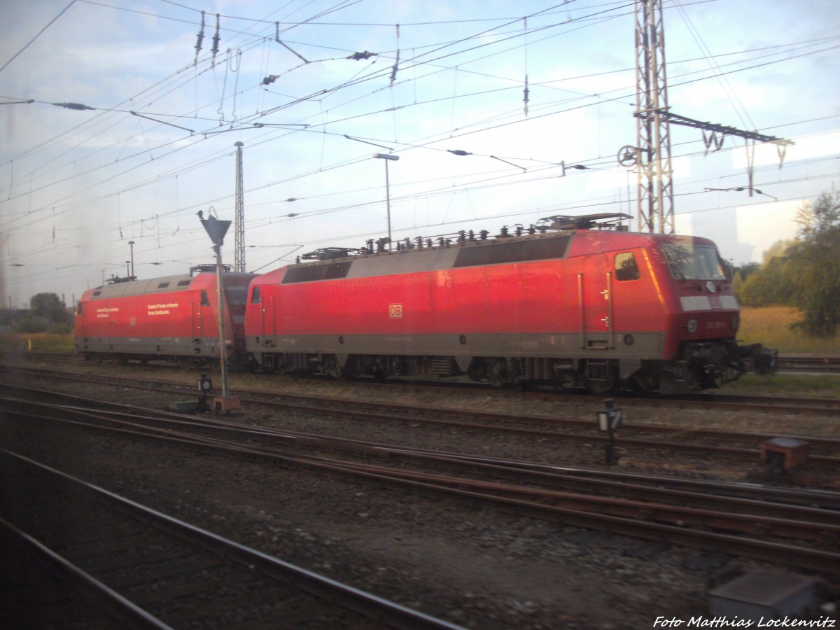 BR 101 & BR 120 abgetsellt in Stralsund Hbf am 31.8.13