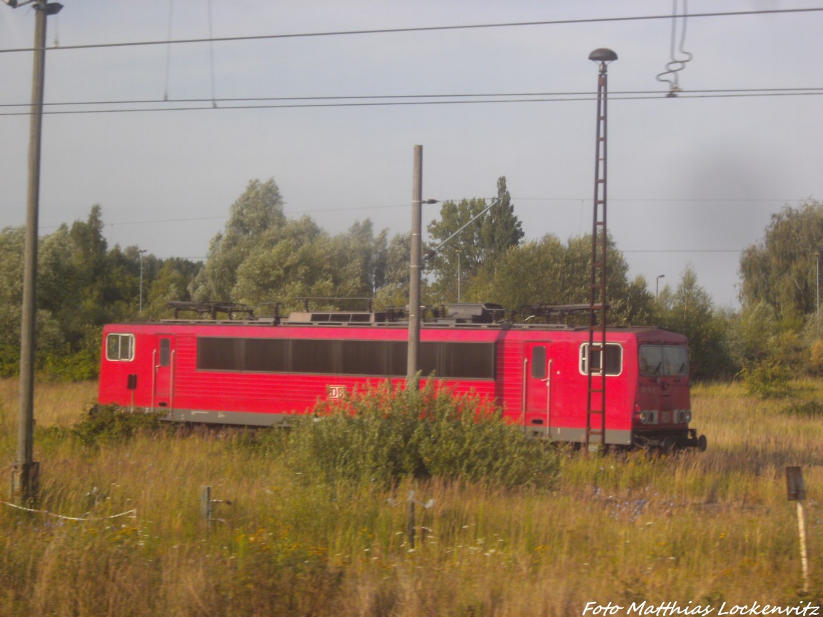 BR 155 abgestellt im Bahnhof Stralsund Hbf am 25.7.14