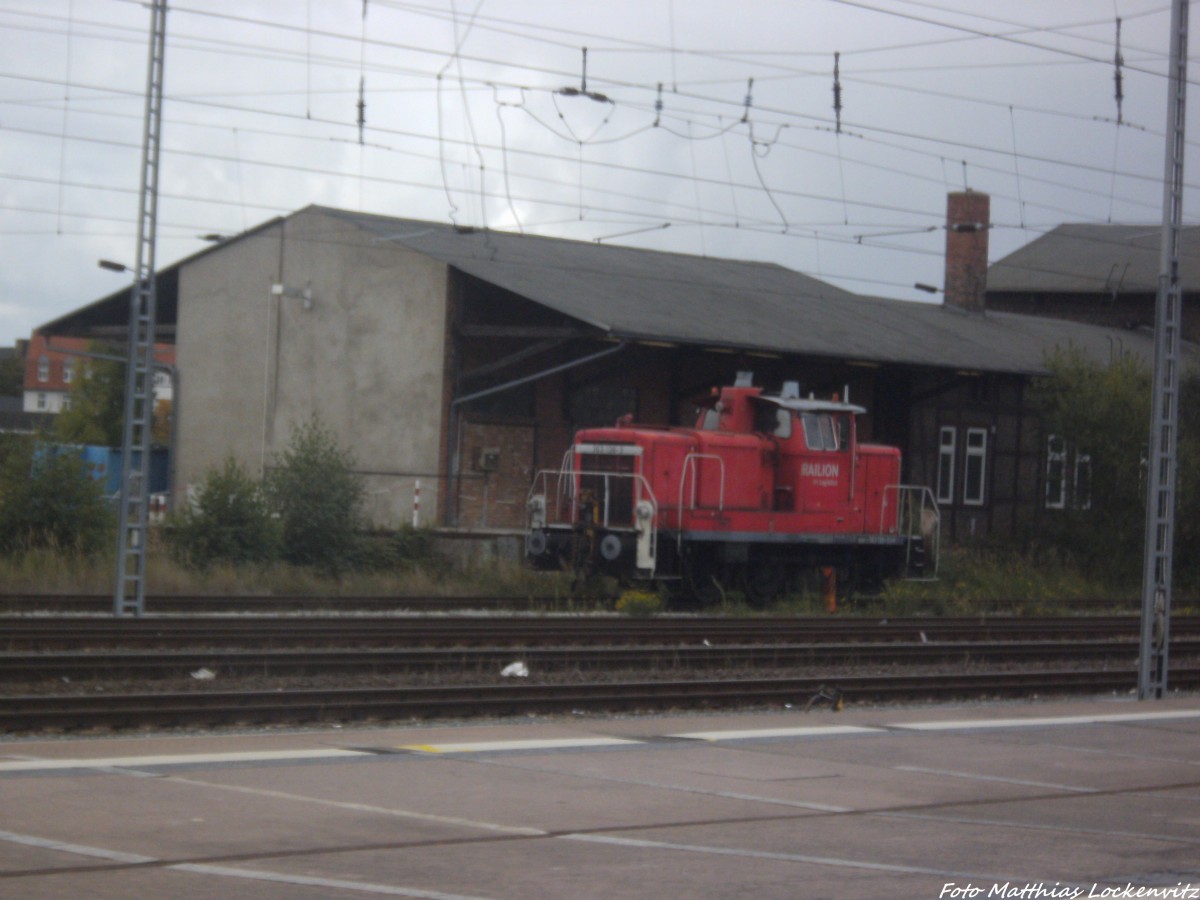 BR 363 abgestellt in Stralsund Hbf am 29.9.13