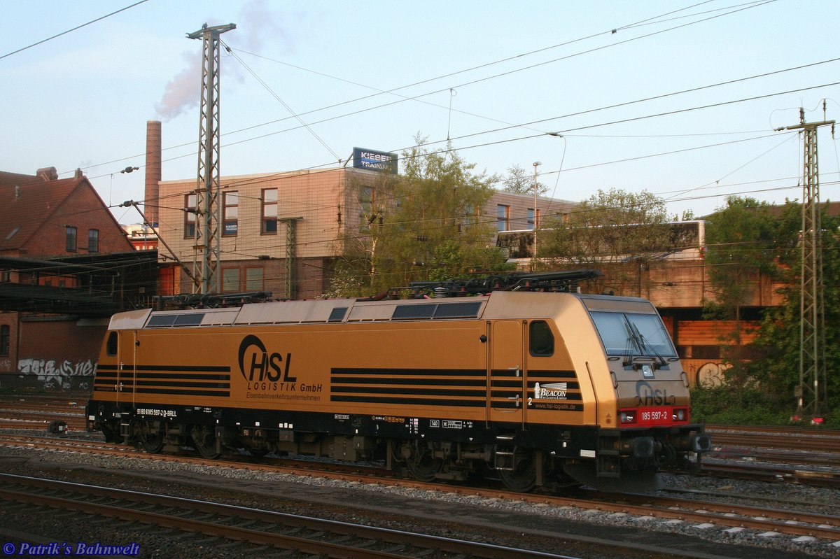 BRLL/HSL 185 597 abgestellt am 08.05.2019 in Hamburg-Harburg