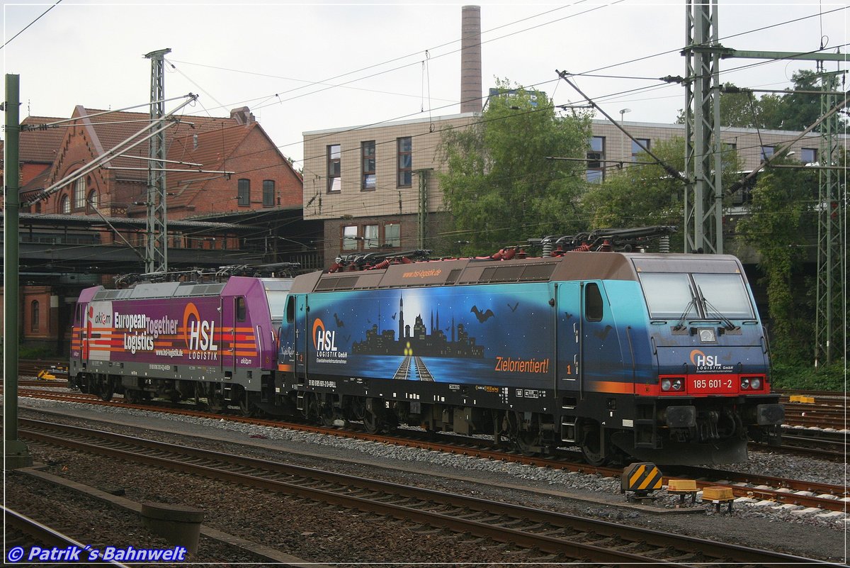 BRLL/HSL 185 601 & akiem/HSL 186 383 abgestellt
am 01.09.2019 in Hamburg-Harburg