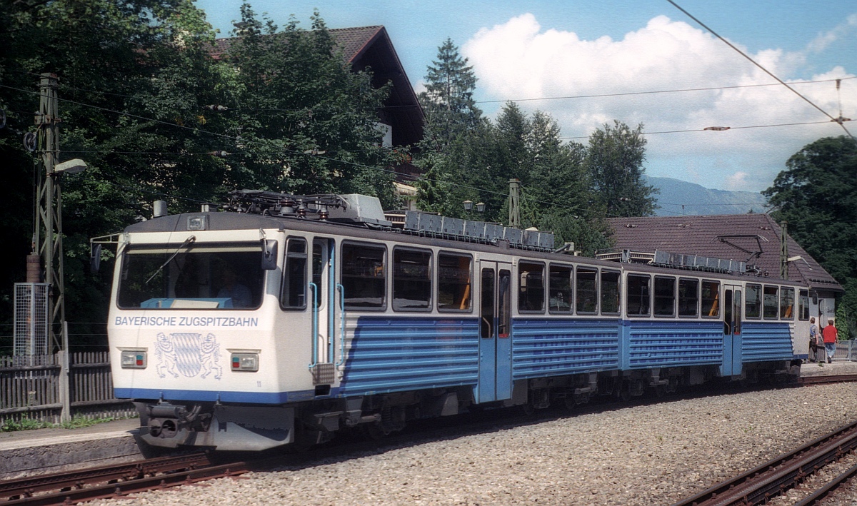 BZB - Bayrische Zugspitzbahn Tw 11, Grainau - Badersee 22.07.1997 M.S/D.S