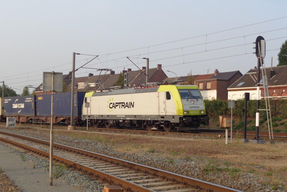 Captrain 186 155 verlsst am 22 Augustus 2018 Venlo.