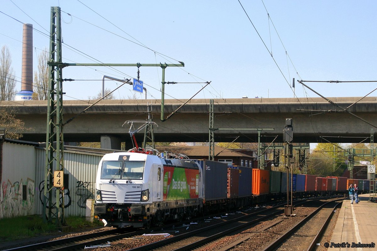 CD 193 361  Das ist Grn  mit Containerzuug am 13.04.2019 in Hamburg-Harburg