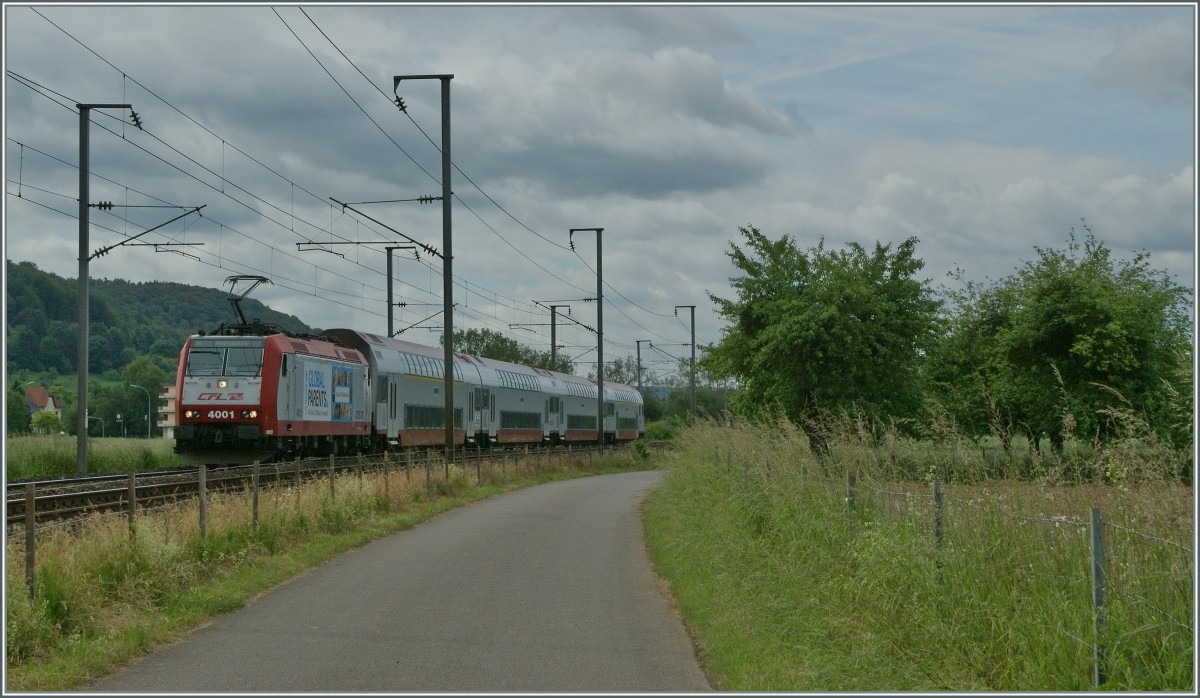 CFL 4001 kurz nach Mersch. 
15. Juni 2013