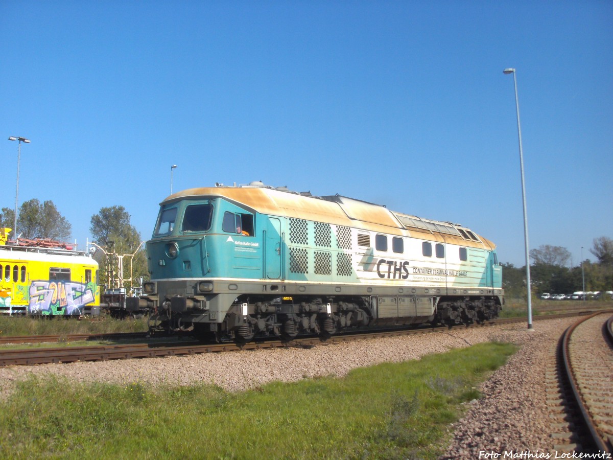 CTHS 232 002 beim einfahren in den saalehafen in Halle (Saale) am 4.10.14