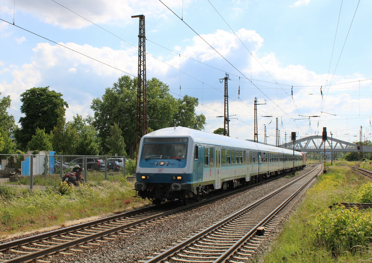 D-GfF 50 80 80-34 110-2 Bnrbdzf 480.1 als RB 31947 von Saalfeld (S) nach Halle (S) Hbf, am 01.06.2022 in Naumburg (S) Hbf. Dies ist ein im Auftrag von Abellio f�r 3 Monate verkehrender Verst�rkerzug.