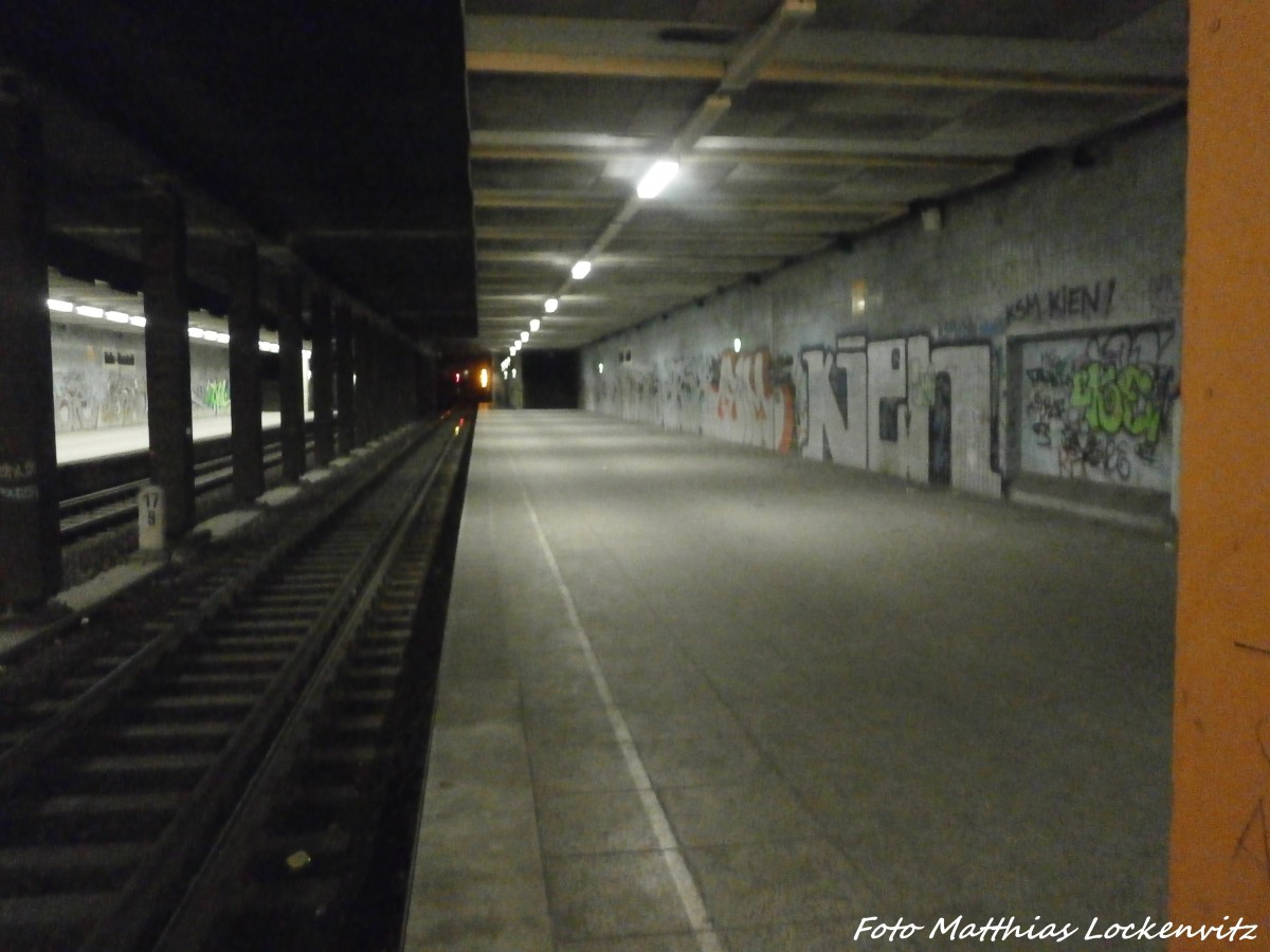 Damals war der Bahnhof Neustadt lnger. Blick auf den Restlichen Bahnsteig am 10.1.15