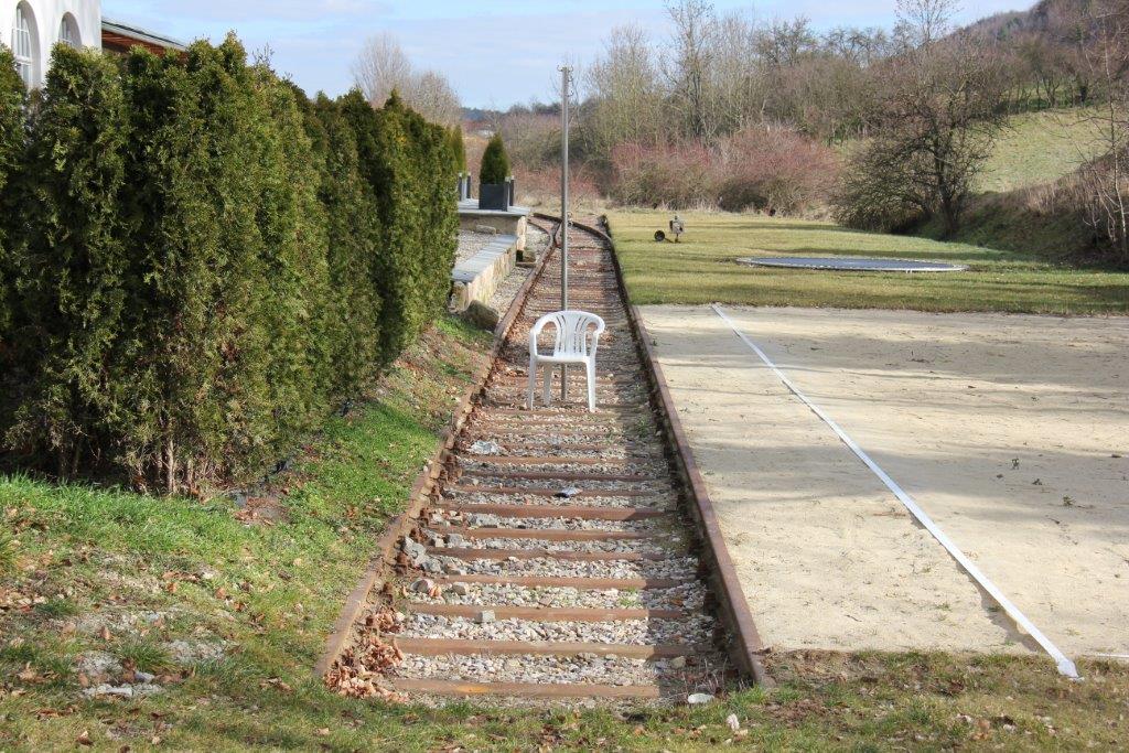 Das alte Finnebahngleis am 23.02.2014 im Bahnhof Bad Bibra. (Foto: Wolfgang Krolop)