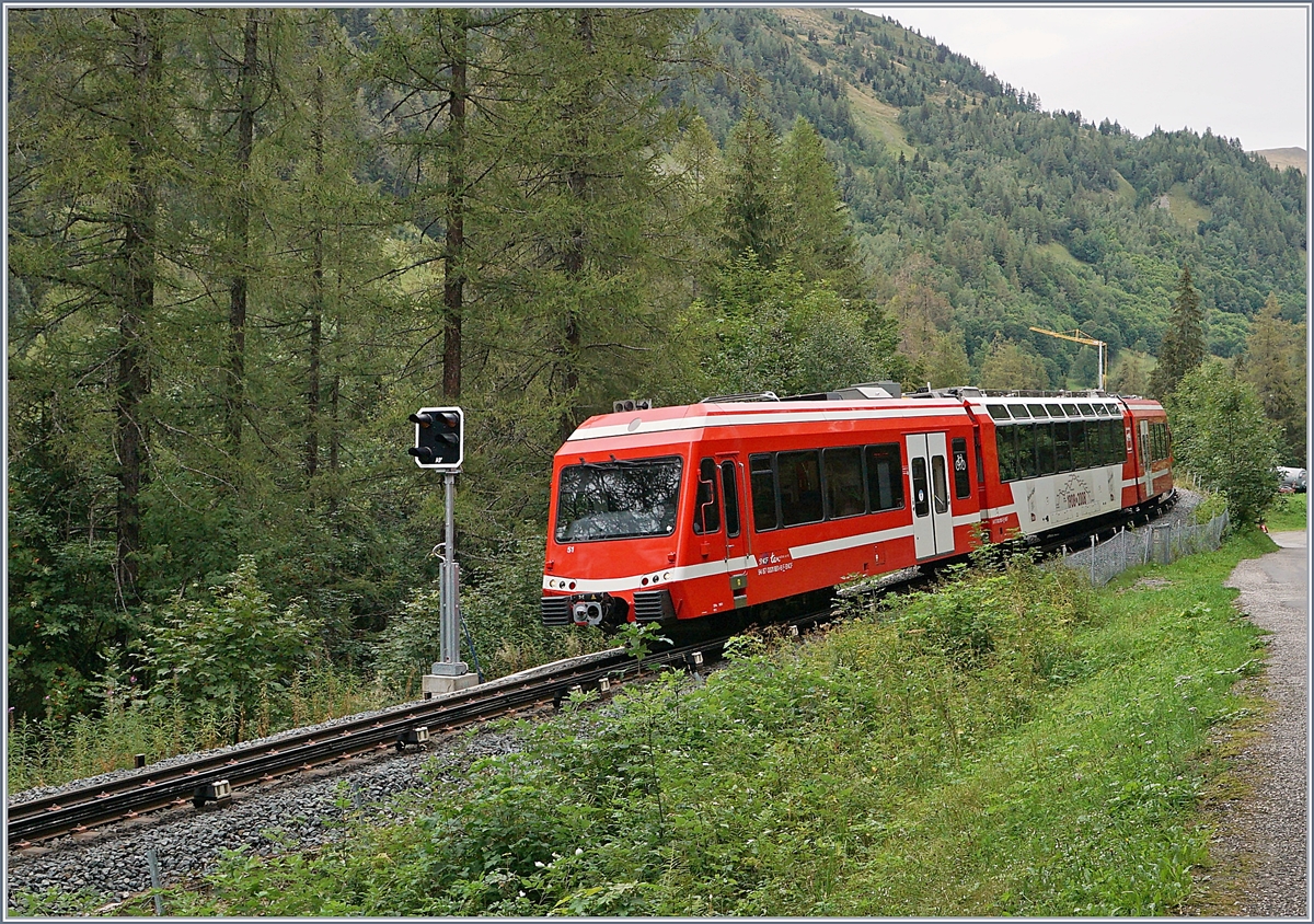 Das eigentliche Motiv dieses Bildes ist nicht der SNCF Z 800 (94 87 0000 805-5 F-SNCF) sondern das Vorsignal A9* von Montroc le Planet. Es ist erstaunlich, dass die SNCF die Strecke des Mont Blanc Express mit  Schweizer  Signalen ausgestattet hat und die Signale wirken, da sonst fast immer von Fahrleitungsanlagen begleitet, recht ungewohnt an den Gleisen mit den Stromschienen. 

25. August 2020