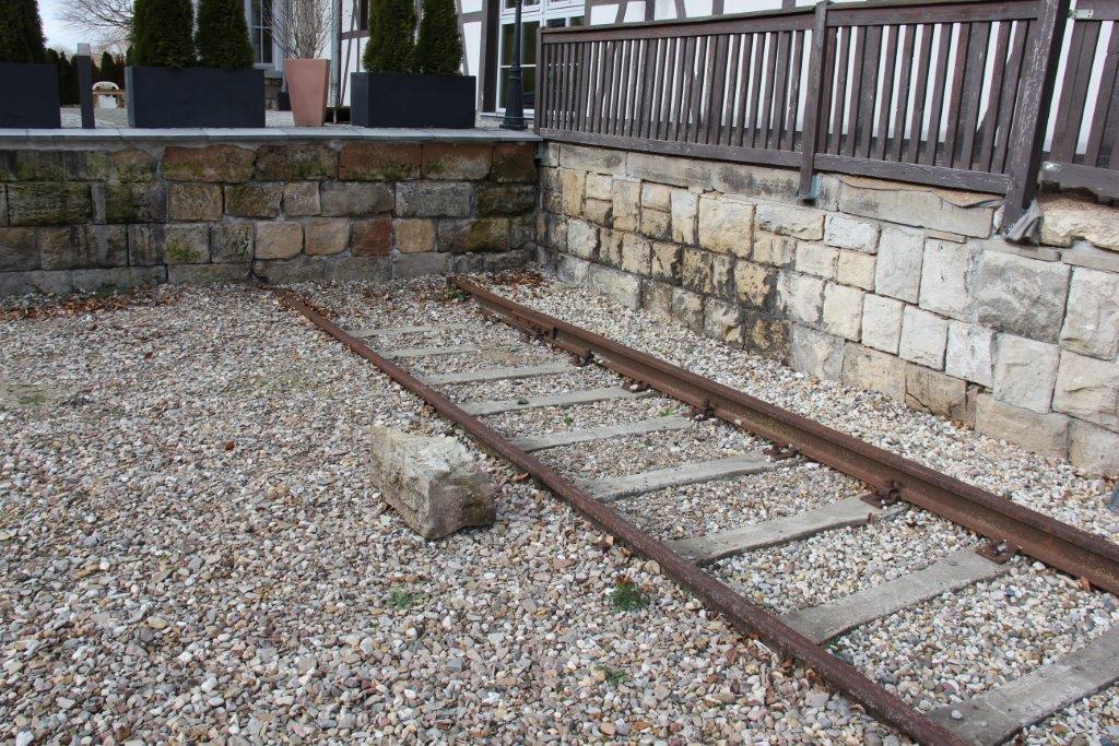 Das fr�here Verladegleis am 23.02.2014 im Bahnhof Bad Bibra. (Foto: Wolfgang Krolop)