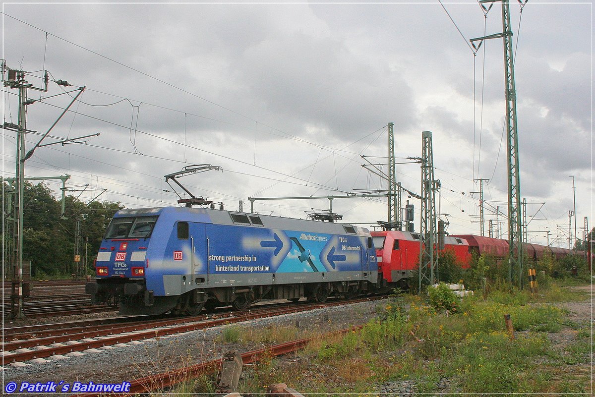 DB 1542 134 AlbatrossExpress  + DB 152 044 mit Kohlewagenzug
am 01.09.2019 in Hamburg-Harburg