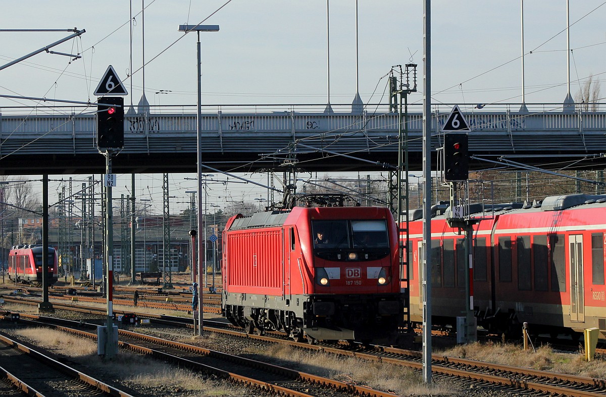 DB 187 150-8 Einfahrt Lübeck Hbf. 28.11.2018