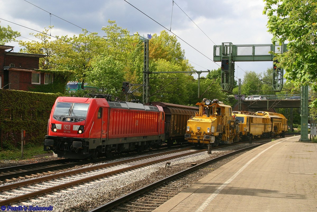 DB 187 159 mit gemischten Güterzug am 07.05.2019 in Hamburg-Harburg