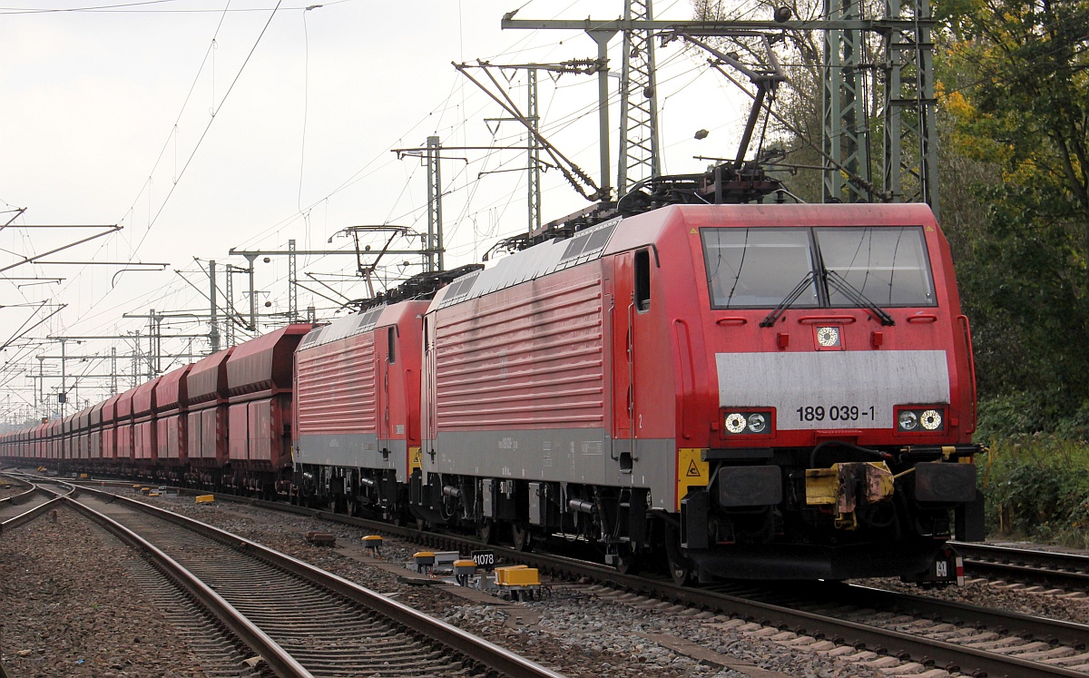 DB 189 039-1(REV/KG 9/13.03.19,Verl/KG 9/08.06.20) und 189 037-5(REV/KG 9/17.02.12, Verl km-abh) Hamburg-Harburg 03.10.2020