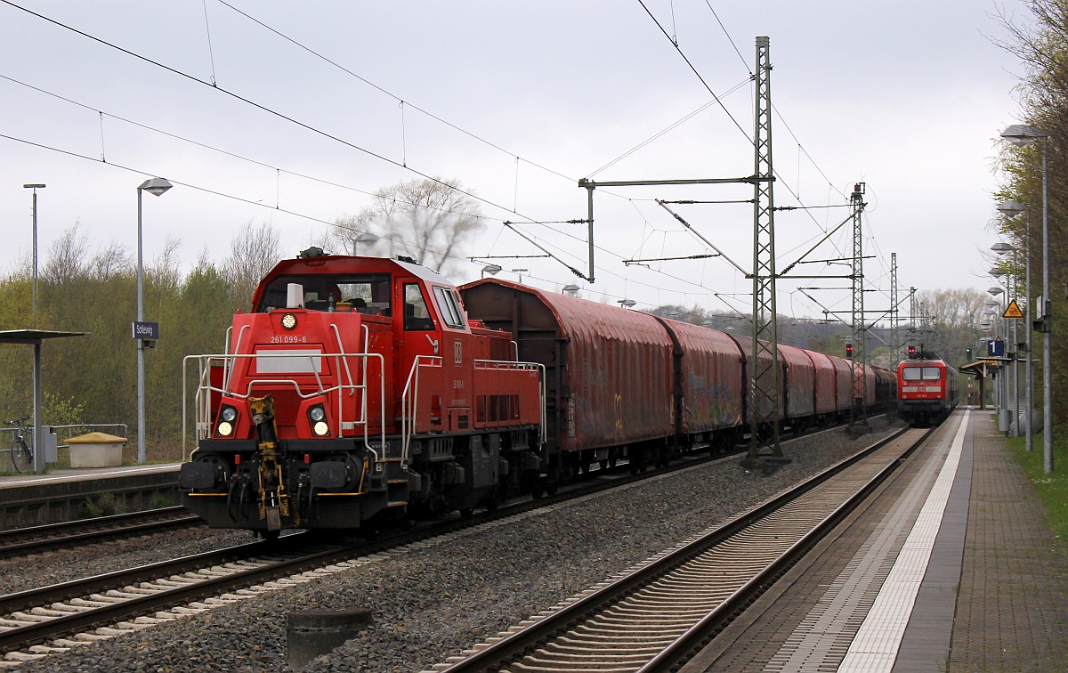 DB 261 099-6 mit bergabe Schleswig 24.04.2017