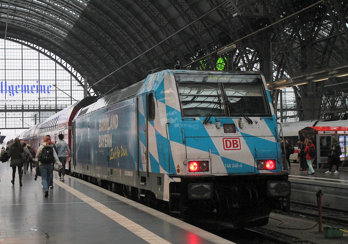 DB 6146 246-4  Bahnland Bayern  aufgenommen im Hbf Frankfurt/Main. 04.05.2017