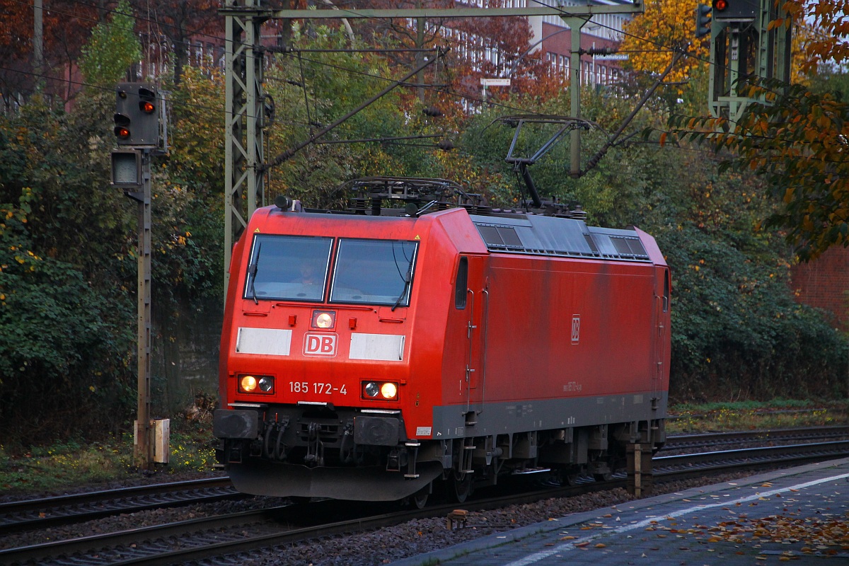 DB 6185 172-4 ald farblicher Kontrast zum herbstlich anmutendem Drumherum in Hamburg-Harburg. 26.10.2013