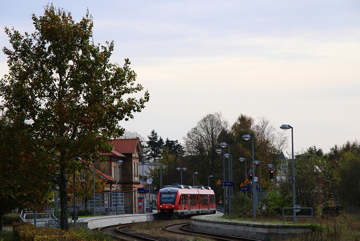 DB 648 461/961 als RE 72 nach Flensburg. Süderbrarup 03.11.2022