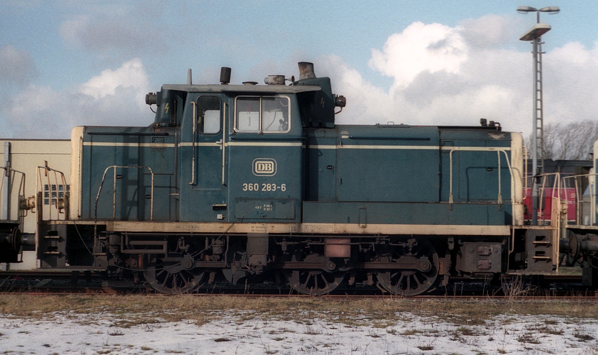 DB V 60 283 / 360 283-6 Bw Flensburg-Peelwatt 27.02.1993