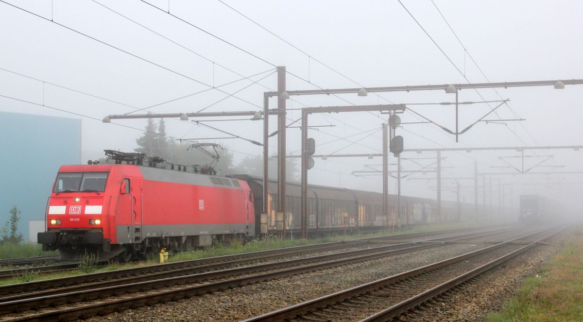 DBCSC EG 3101 mit H-Wagen Zug in Padborg/DK 24.08.2019