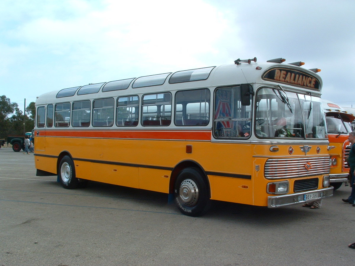 DBY 300
1968 AEC Reliance
Willowbrook B41D (as built)
New to Aberdare Urban District Council, fleet number 5.

Photographed at Ta Qali, Malta 25th April 2010.