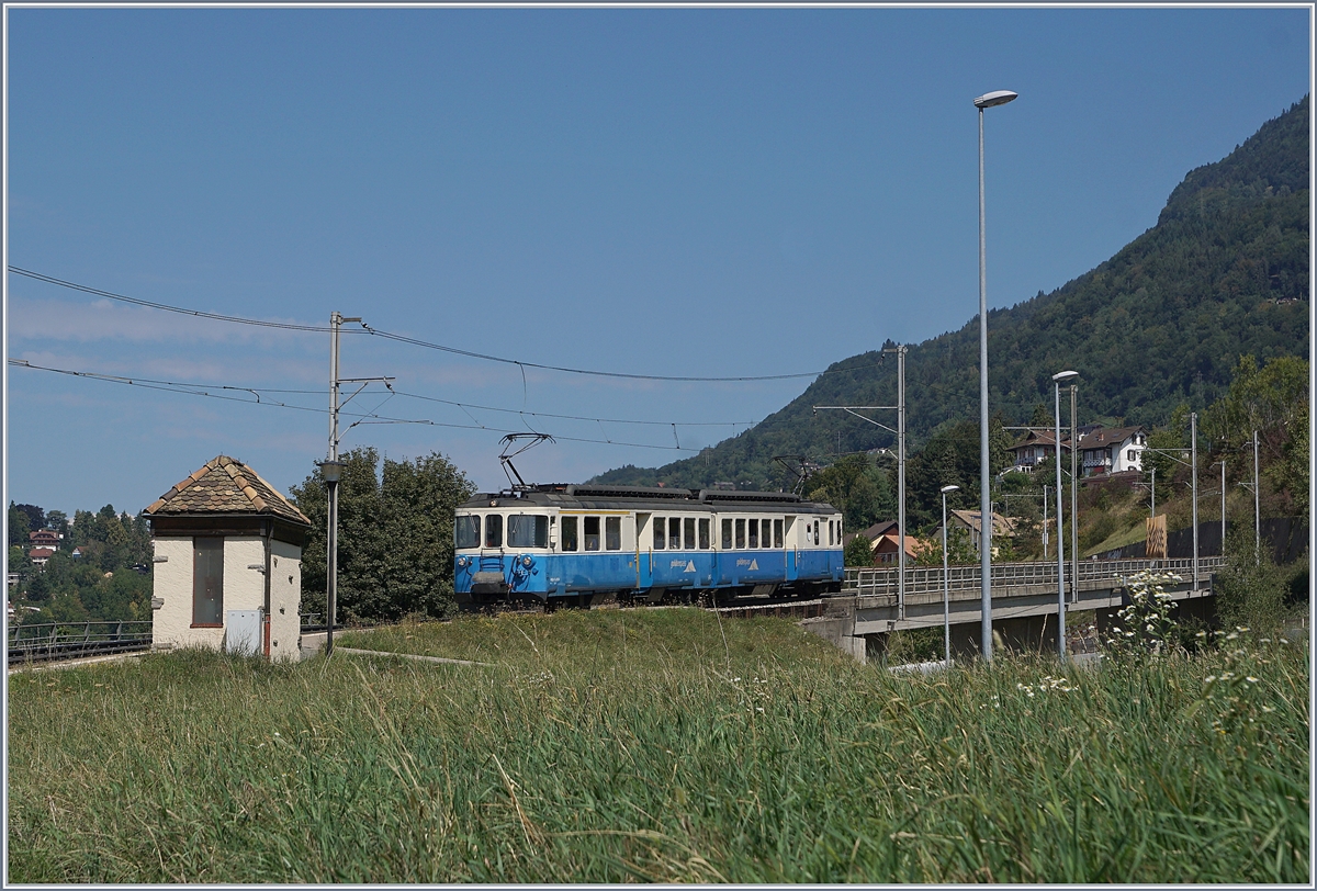 Der ABDe 8/8 4004 Fribourg in Châtelard VD. 
22. Aug.2018 