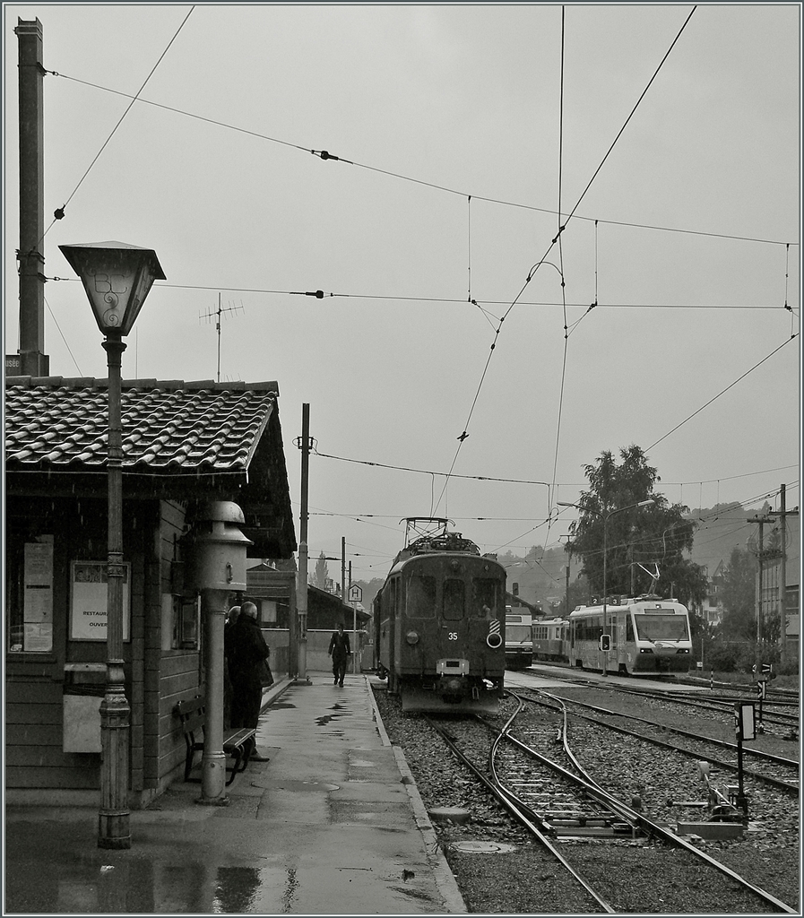 Der Blonay-Chamby Bahn RhB Abe 4/4 N§ 35 in Blonay.

16. August 2015