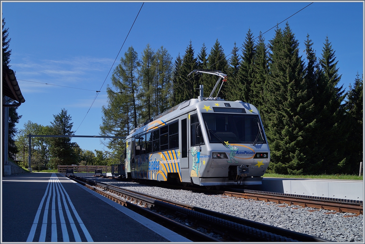 Der CEV Beh 2/4 N° 72 auf der Gipfelstation Les Pléidades.
27. August  2018