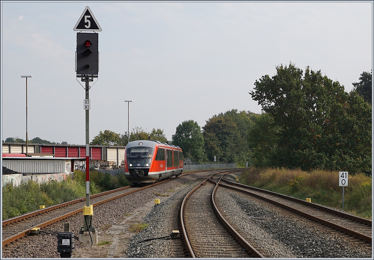 Der DB 642 074 erreicht Bad Doberan. 

28. Sept. 2017