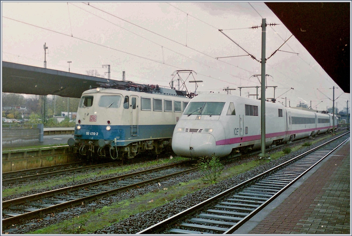 Der DB ICE 410 (ICExpermental) in Mannheim.
Analog Bild
13. Nov. 1996