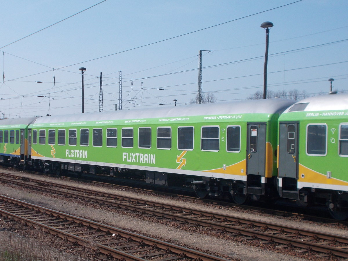 Der Flextrain,am 19.April 2018,in Eberswalde.