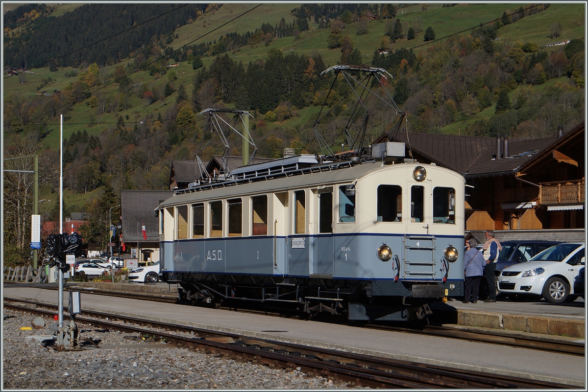 Der historische ASD ABDe 4/4 1 kann in Les Diablerets bestaunt werden. 

18. Okt. 2014