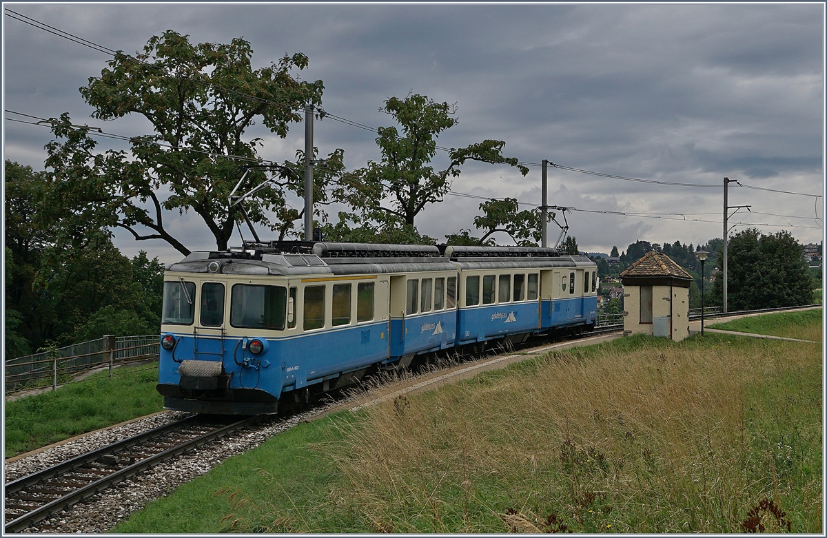 Der MOB ABDe 8/8 4002 VAUD bei Châtelard VD. 

19. August 2019