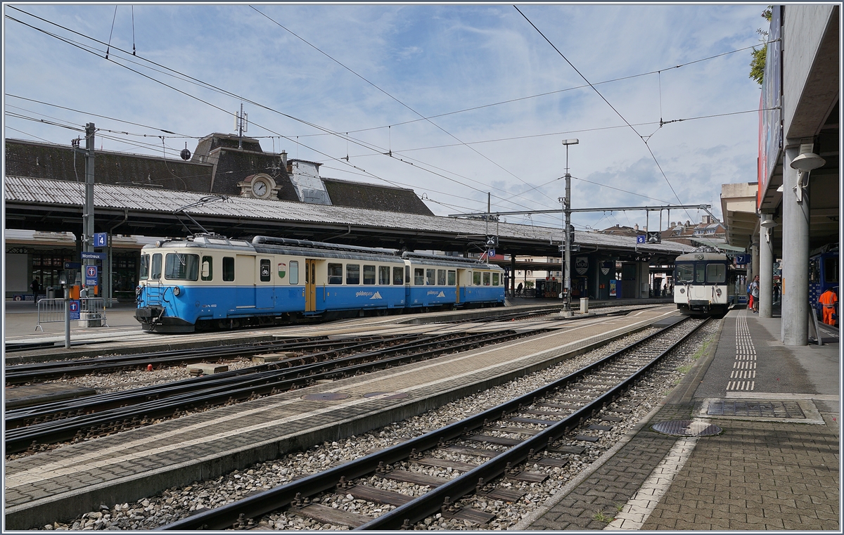 Der MOB ABDe 8/8 4002 VAUD und ein ex asm Be 4/4 in Montreux.

19. Aug. 2019