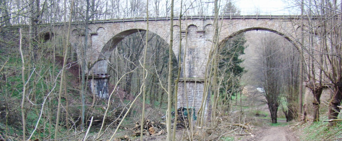 Die alte Schnecktalbrücke bei Bad Bibra am 02.04.2014. (Foto: Günther Göbel)