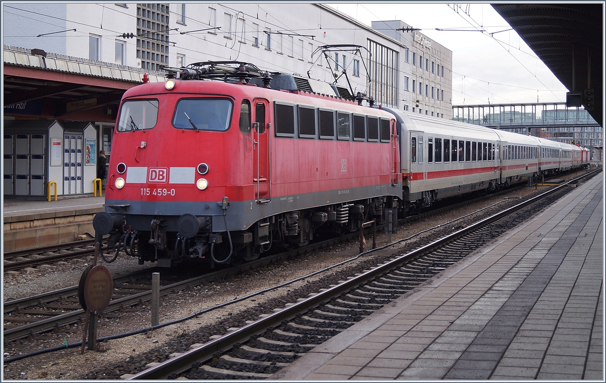 Die DB 115 459-0 in Ulm.-
2. Jan. 2018