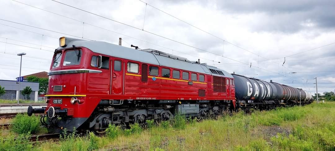 Die EBS V200 507 brachte am 31.05.2024 den Leerkessel DGS 95737 von Cheb nach Großkorbetha bis Naumburg (S) Hbf. (Foto: Andre Marek)