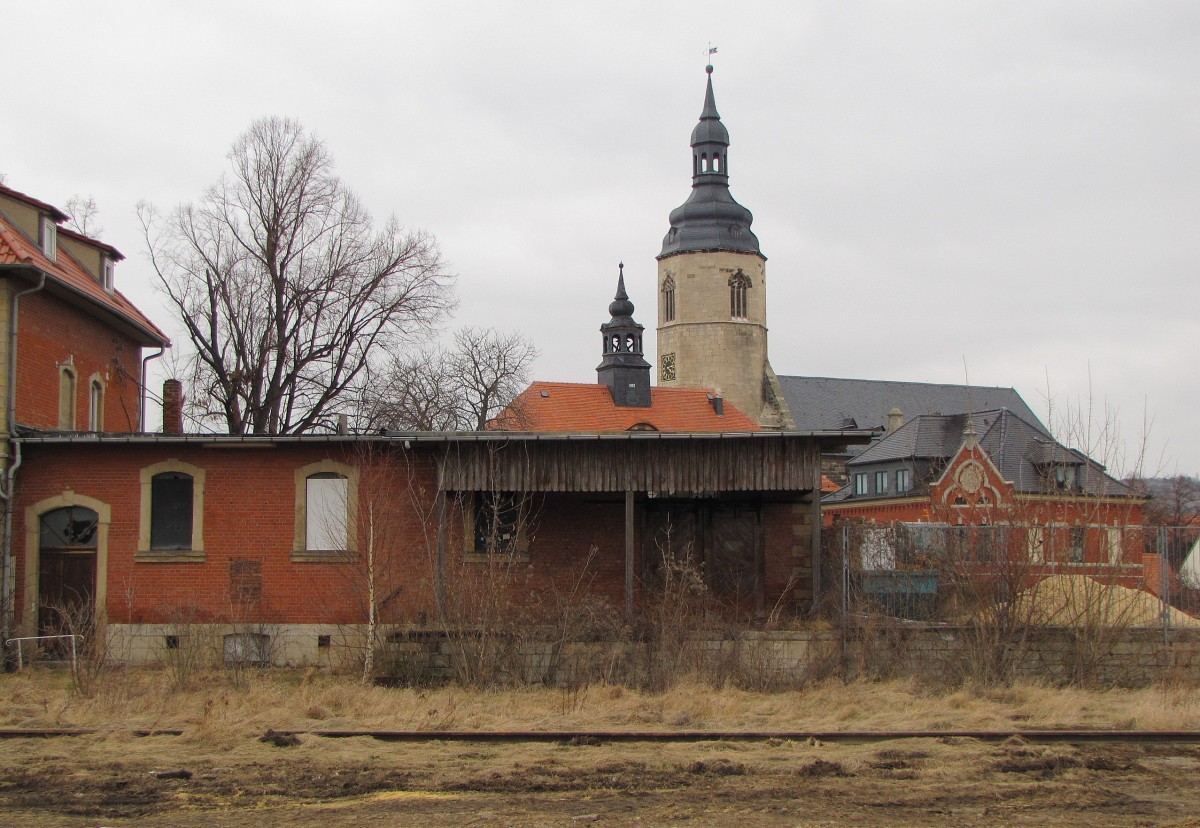 Die ehemalige Verladrampe am 11.03.2012 in Laucha.