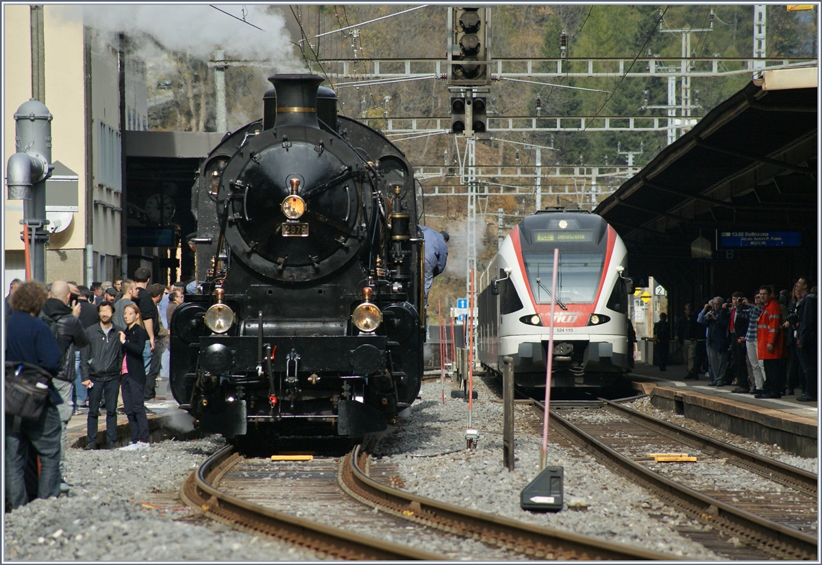 Die mchtige C 5/6 2978 in Gschenen.
21. Okt. 2017