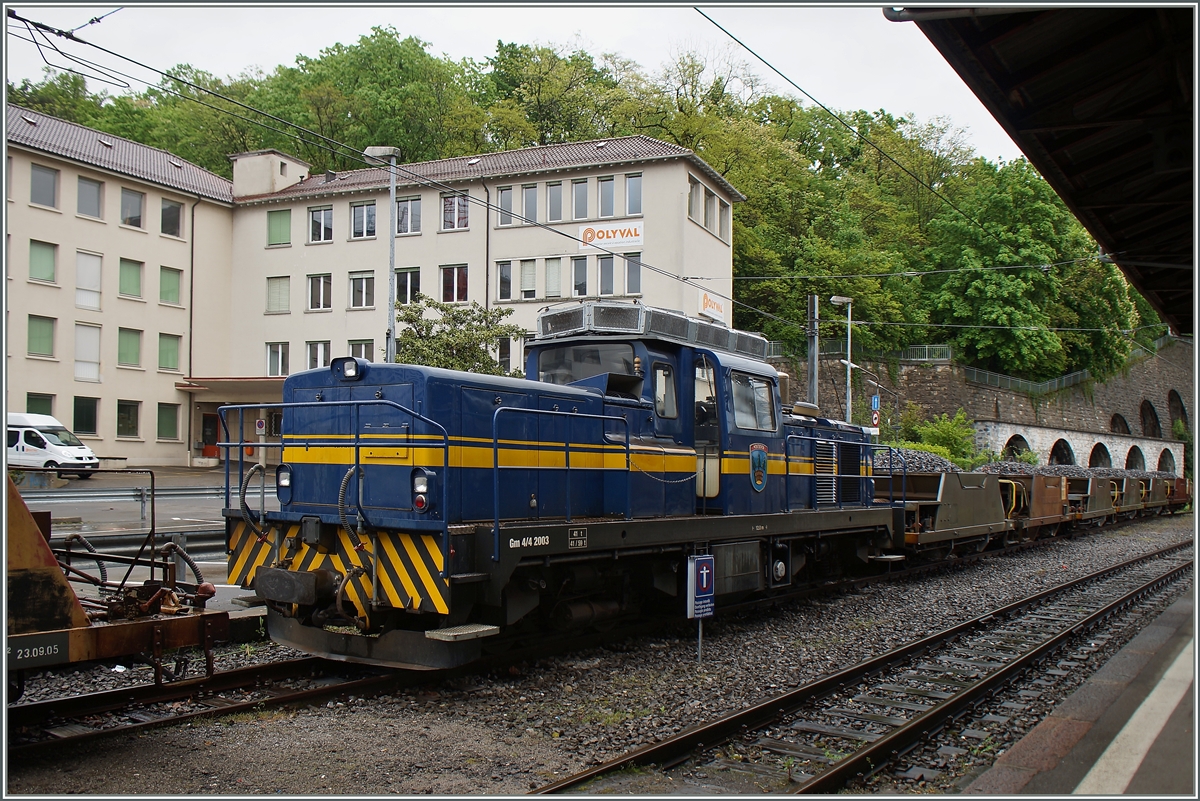 Die MOB Gm 4/4 2003 in Vevey. 
3. Mai 2015