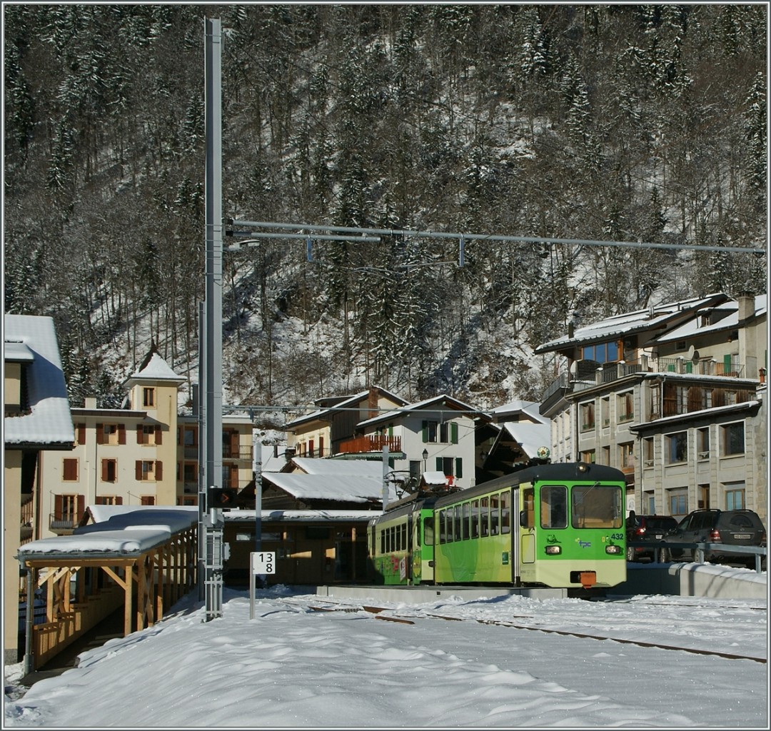 Die neu gestaltete Zwischen- und Kopfstation Le Sépey. 
25. Jan. 2014 