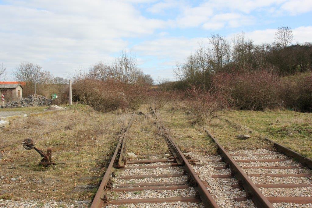 Die Reste der Gleisanlagen am 23.02.2014 in Bad Bibra. (Foto: Wolfgang Krolop)