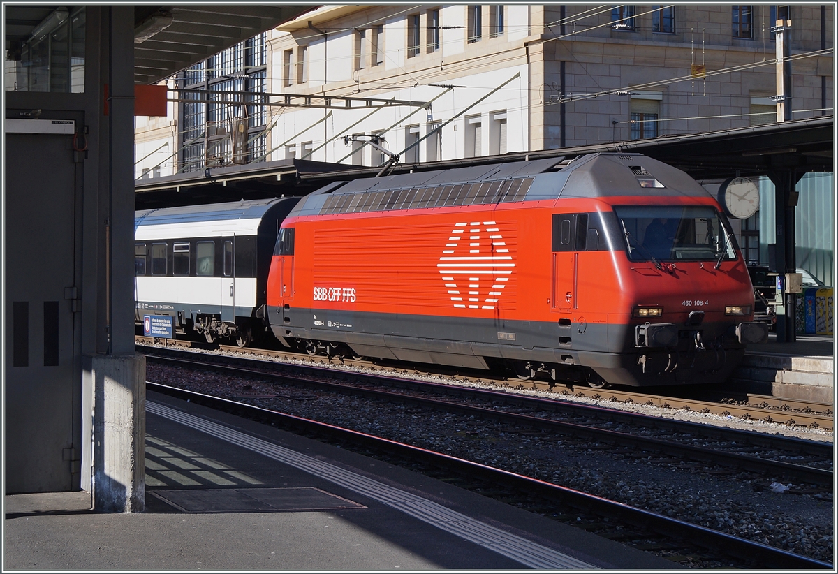 Die SBB Re 460 108-4 in Lausanne.
24. Feb. 2014